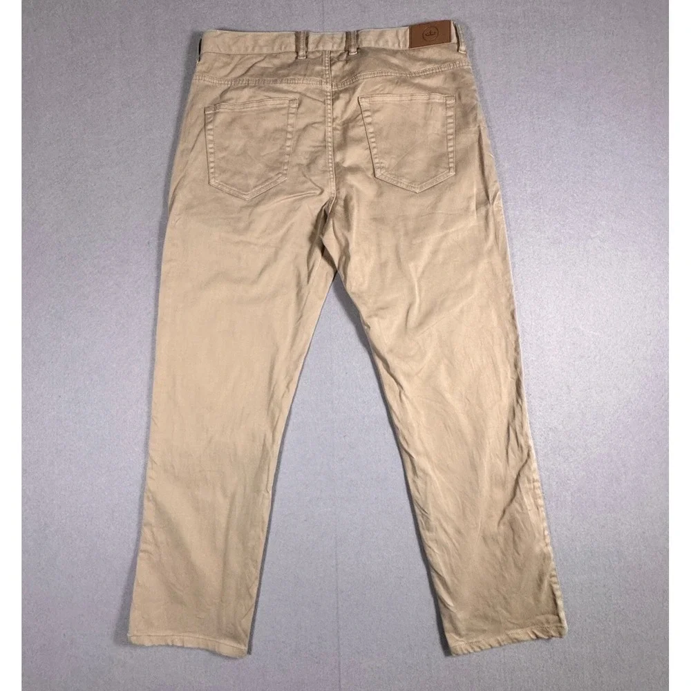 Peter Millar Ultimate Sateen Five Pocket Pants Mens 34 Tan Khaki Stretch Chino
